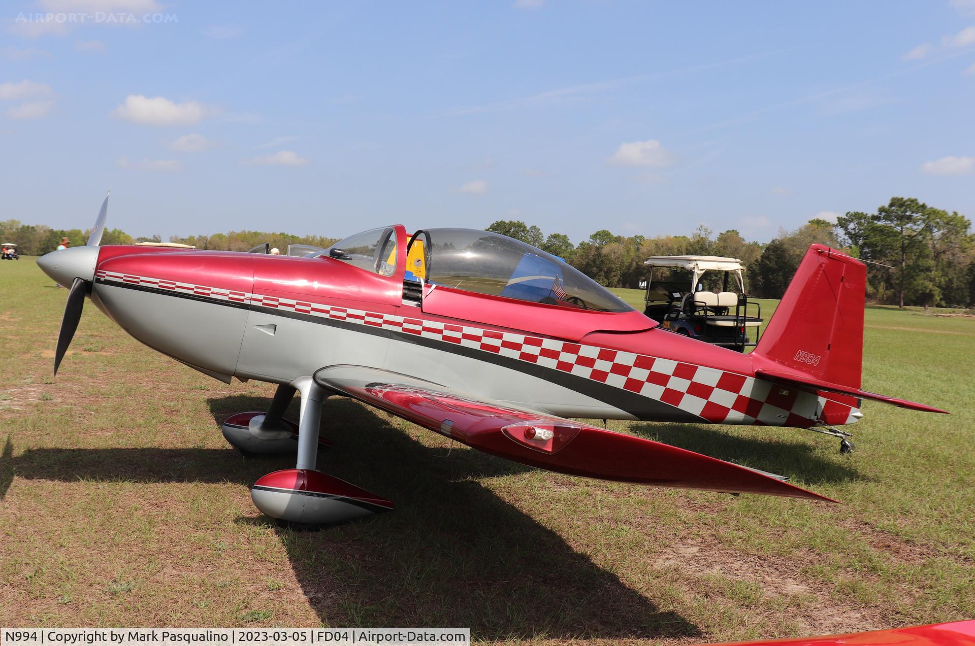 N994, 2008 Vans RV-8 C/N 81546, Vans RV-8