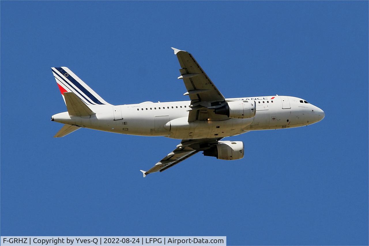F-GRHZ, 2001 Airbus A319-111 C/N 1622, Airbus A319-111, Climbing from rwy 09R, Roissy Charles De Gaulle airport (LFPG-CDG)