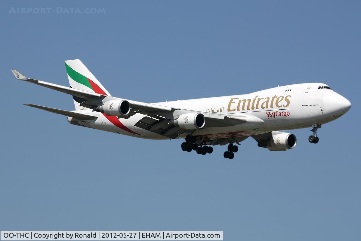 OO-THC, 2007 Boeing 747-4HAERF C/N 35235, at spl