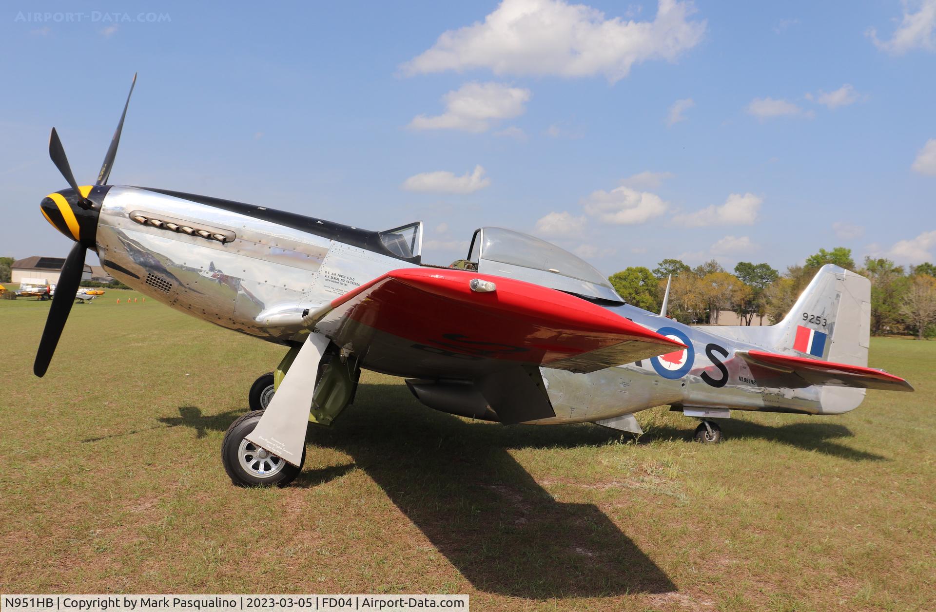 N951HB, North American P-51D Mustang C/N 122-31918 (44-72059), North American P-51D