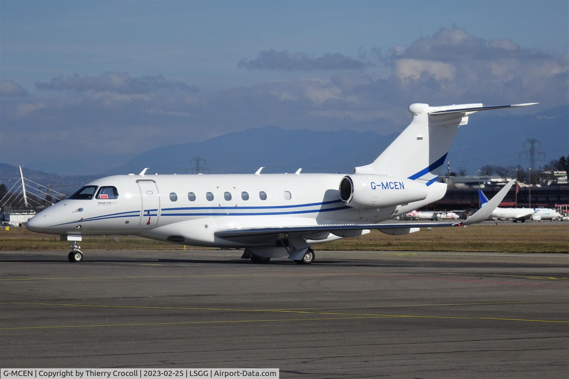 G-MCEN, 2021 Embraer EMB-550 Praetor 600 C/N 55020162, Start-up sequence at Geneva Airport