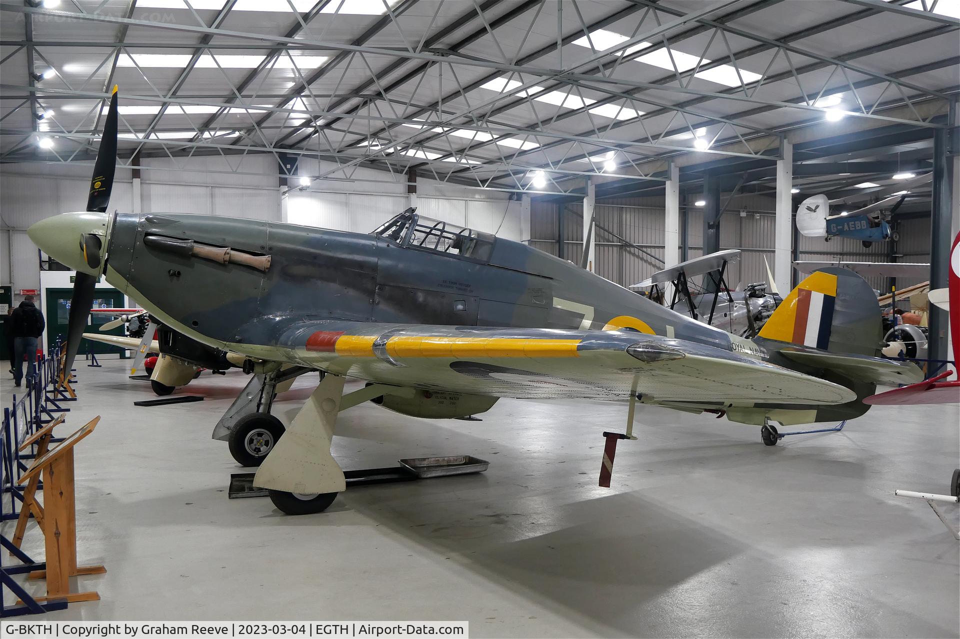 G-BKTH, 1939 Hawker (CCF) Sea Hurricane Mk1B C/N CCF/41H/4013, On display at the Shuttleworth Collection, Old Warden.