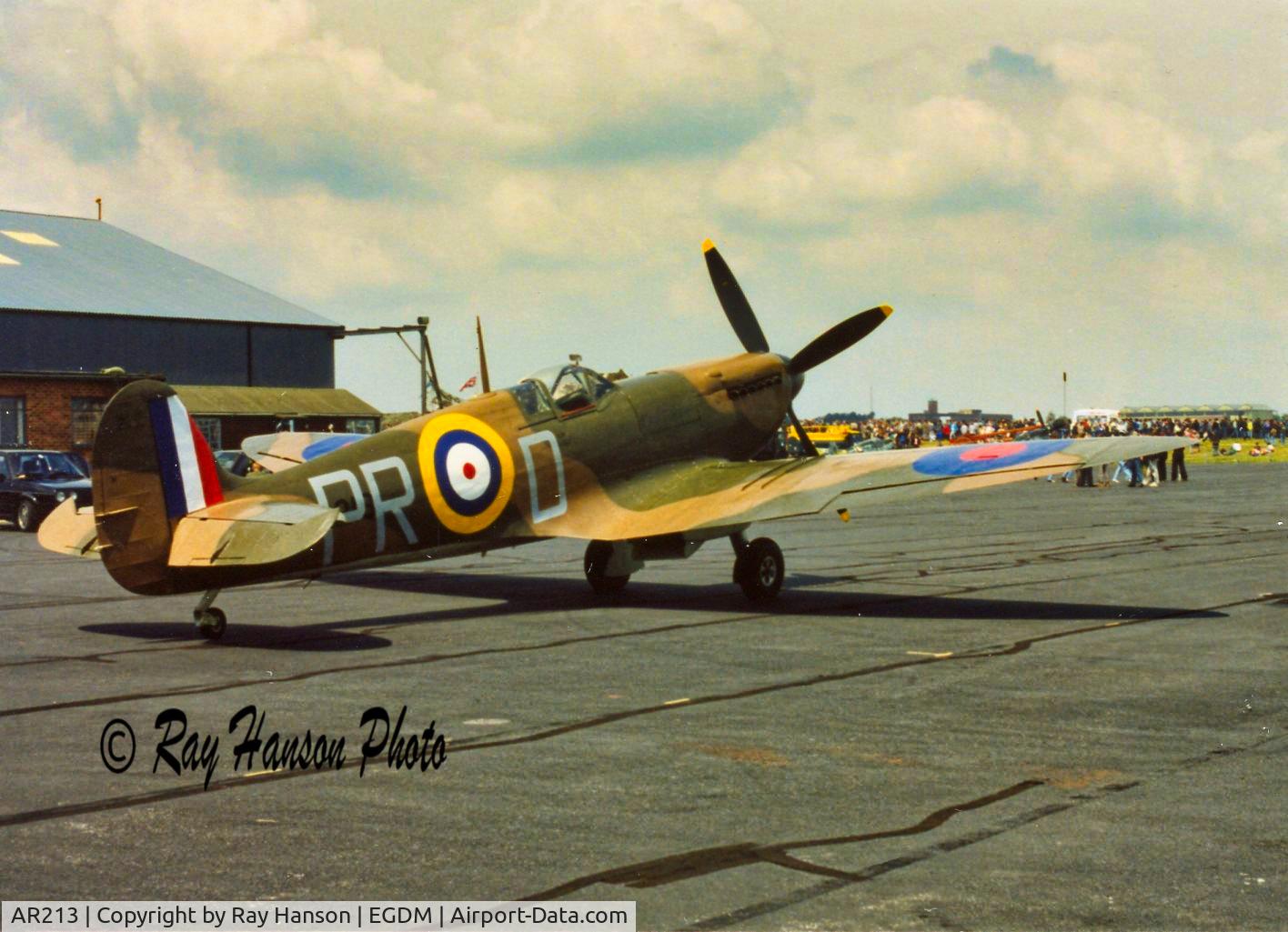 AR213, 1941 Supermarine 300 Spitfire Mk1A C/N WASP/20/2, Taken at the 50 Battle of Britain Airshow at Boscombe Down
