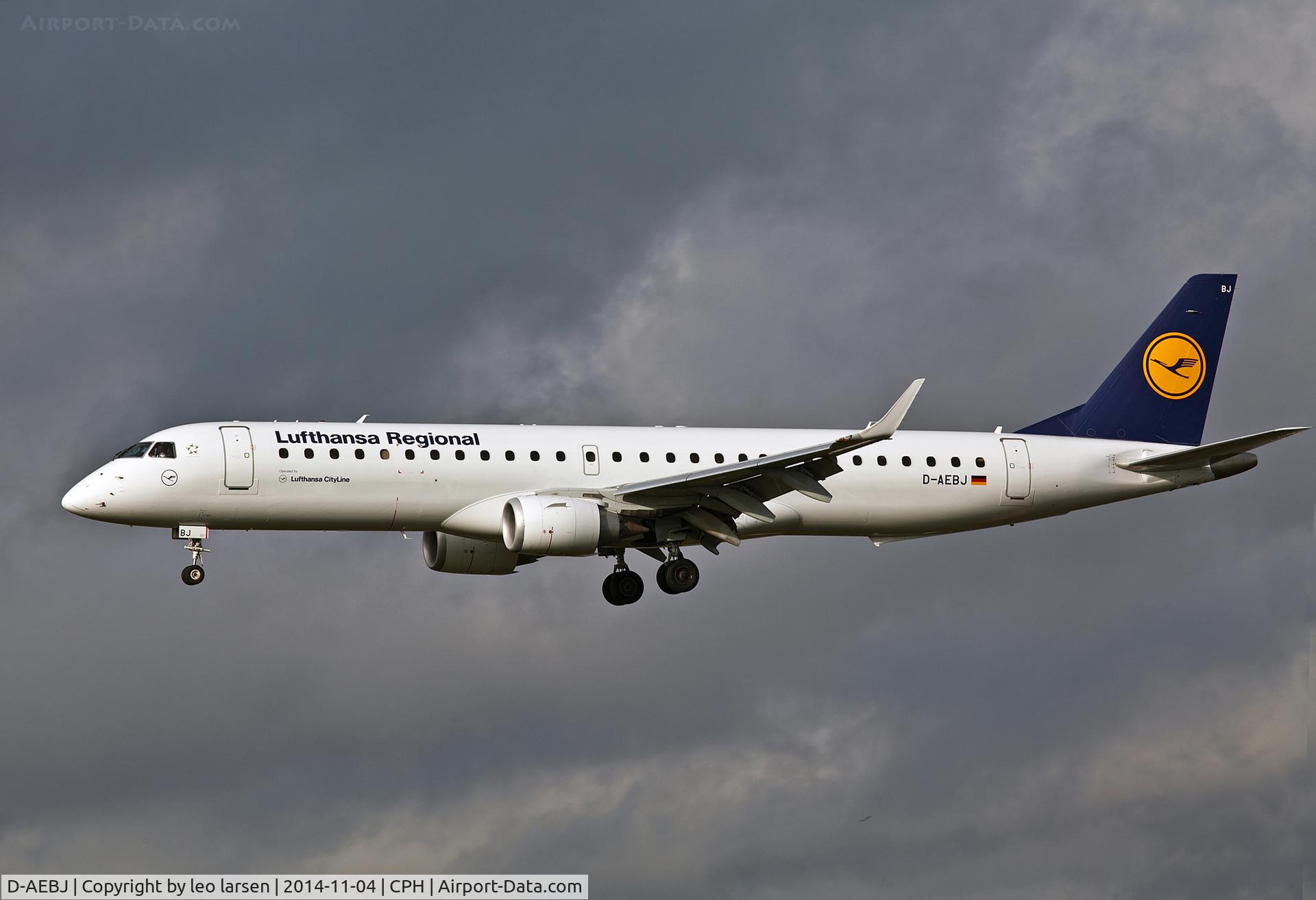 D-AEBJ, 2011 Embraer 195LR (ERJ-190-200LR) C/N 19000486, Copenhagen 4.11.2014