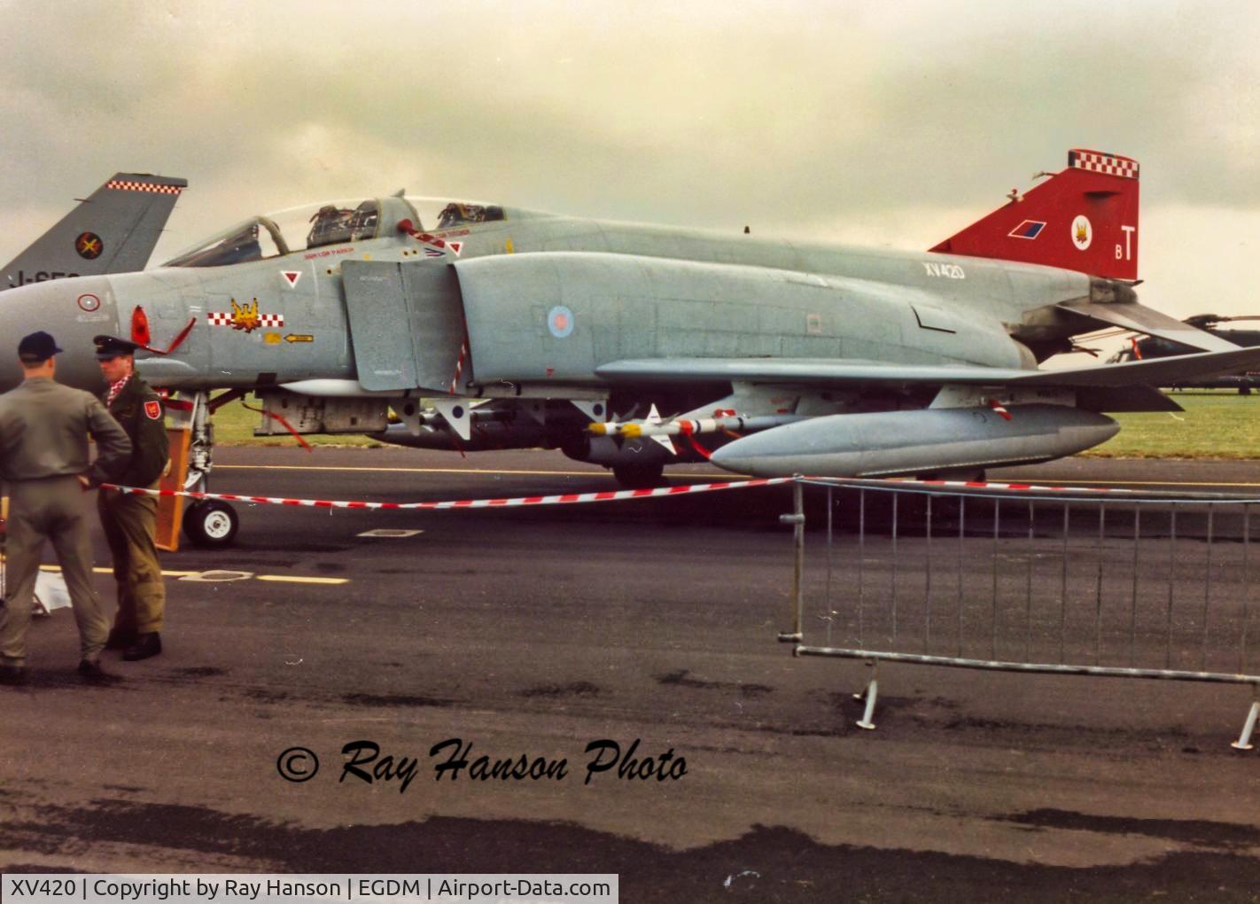 XV420, 1969 McDonnell Douglas Phantom FGR2 C/N 3053/0052, Taken at the 50 Battle of Britain Airshow at Boscombe Down in 1990