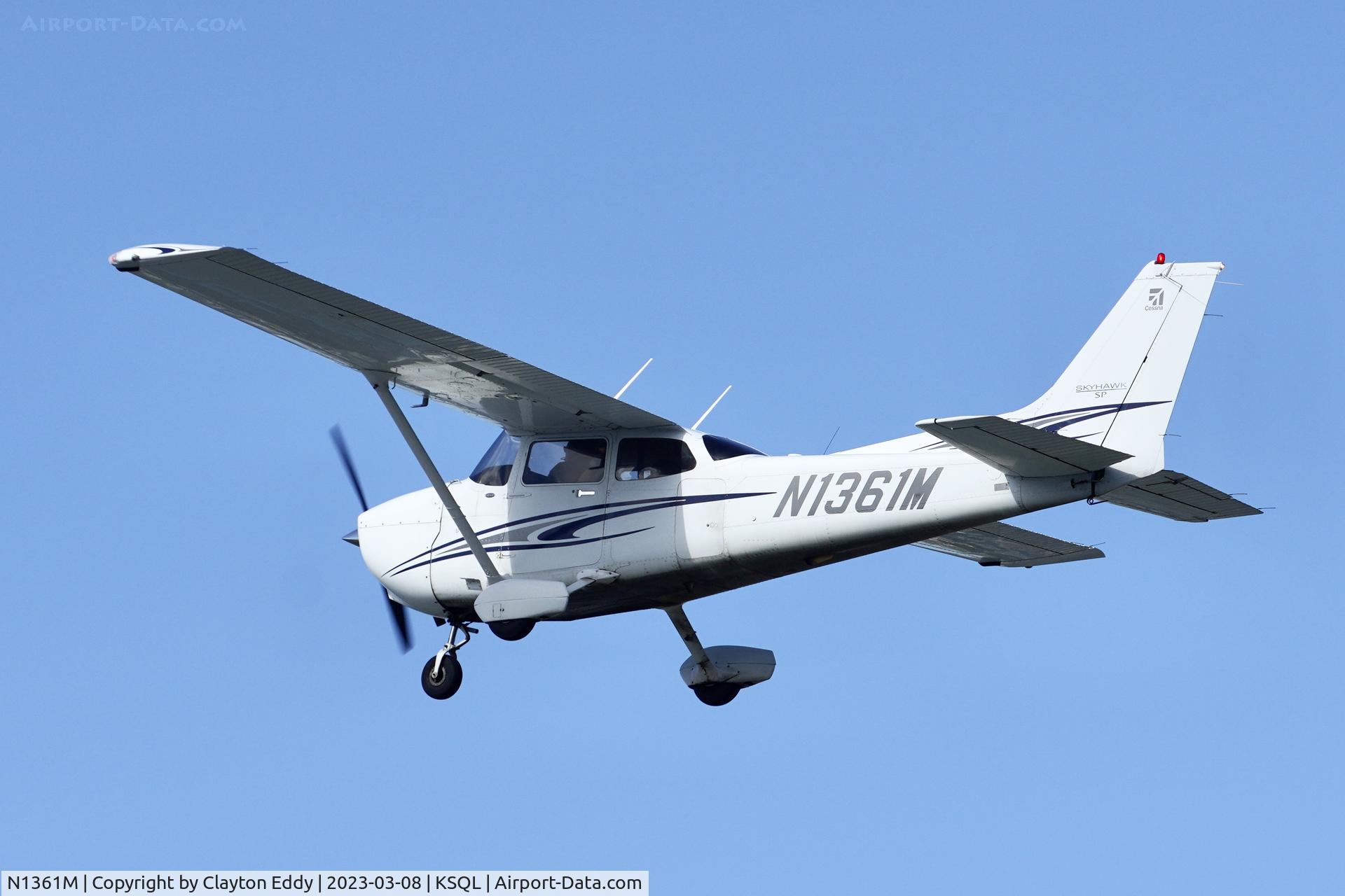 N1361M, 2005 Cessna 172S Skyhawk SP C/N 172S9842, San Carlos Airport in California 2023.