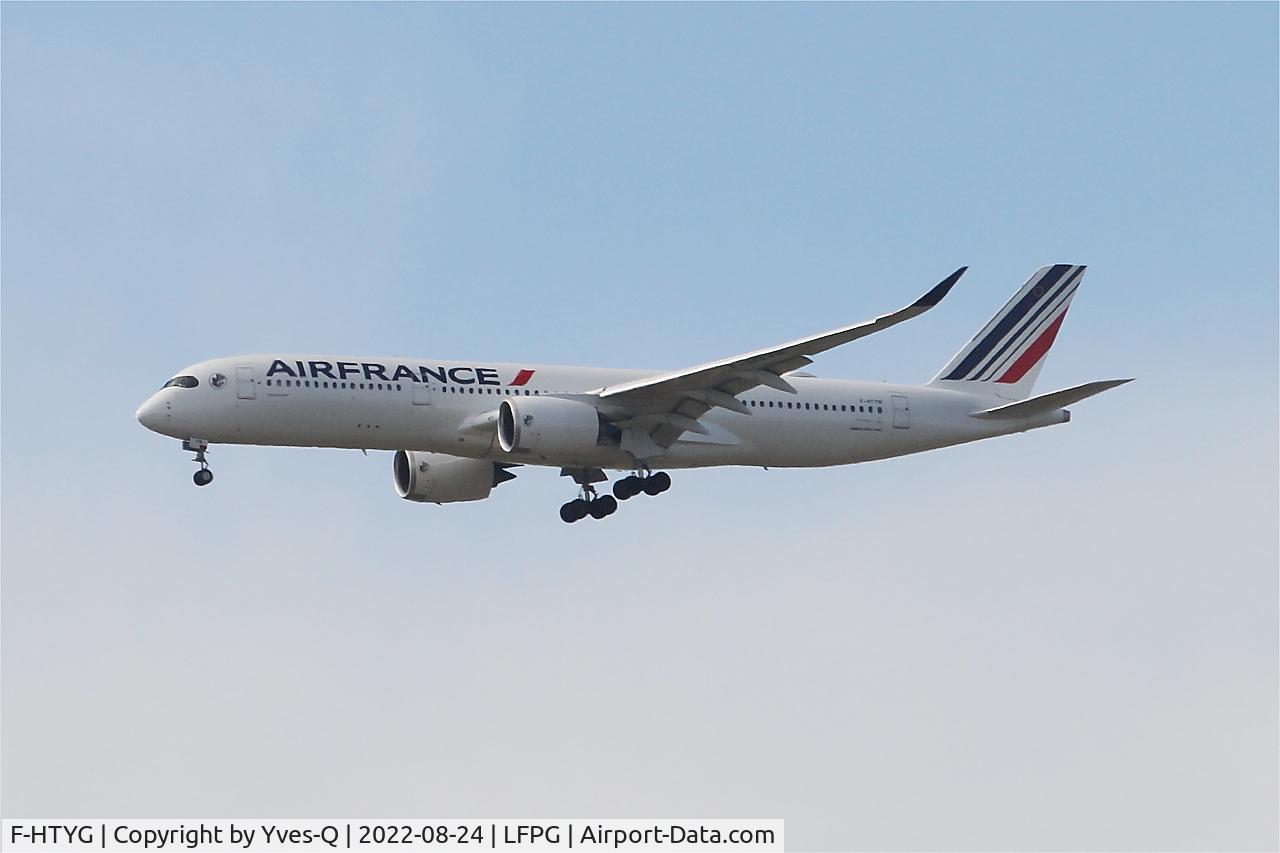 F-HTYG, 2021 Airbus A350-941 C/N 479, Airbus A350-941, On final rwy 08R, Roissy Charles De Gaulle airport (LFPG-CDG)
