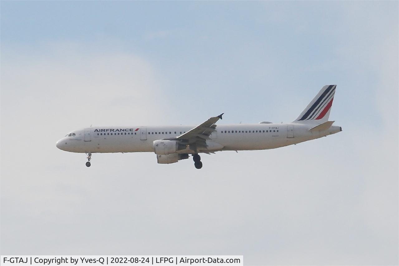 F-GTAJ, 2001 Airbus A321-211 C/N 1476, Airbus A321-211, On final rwy 08R, Roissy Charles De Gaulle airport (LFPG-CDG)