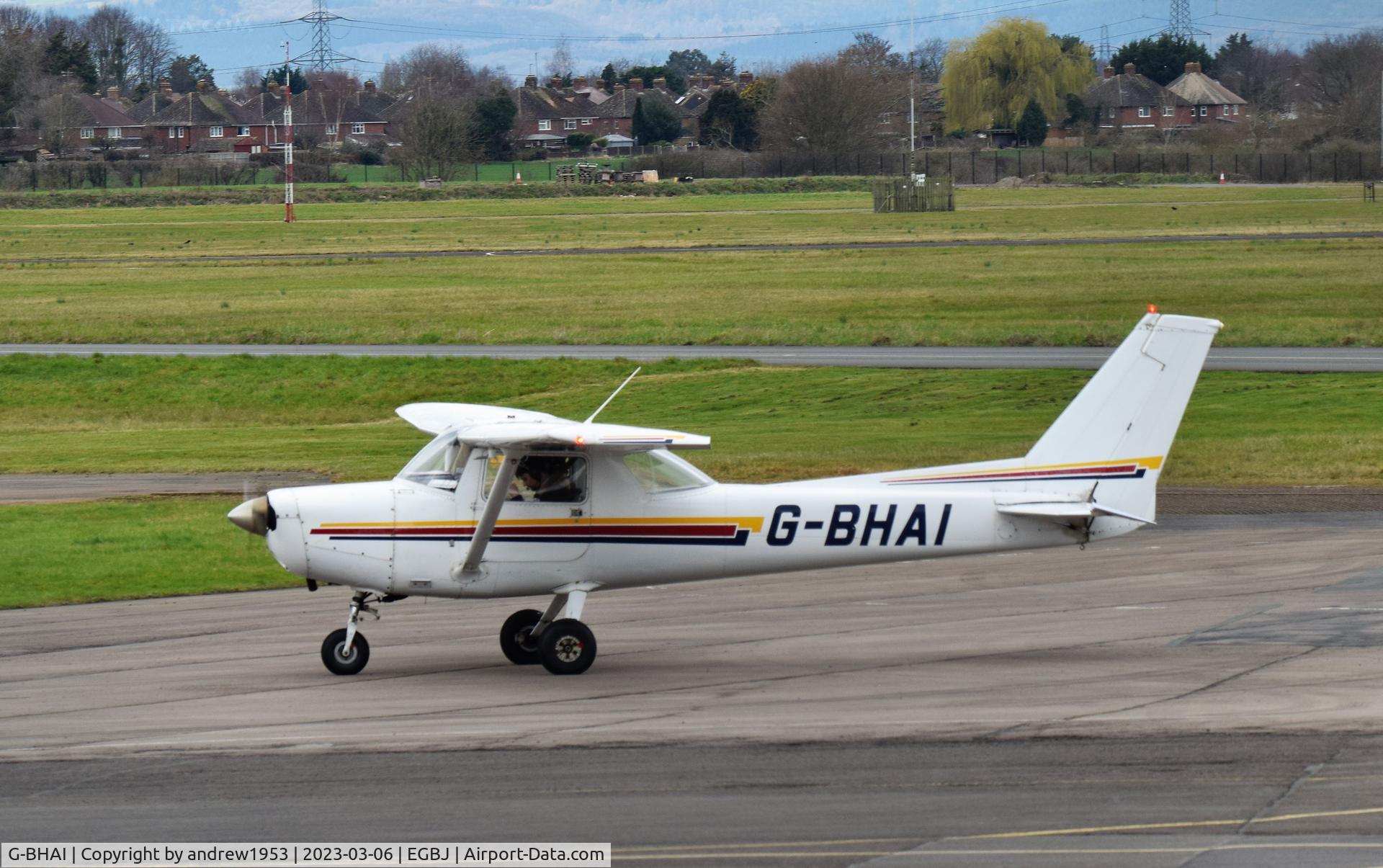 G-BHAI, 1979 Reims F152 C/N 1625, G-BHAI at Gloucestershire Airport.