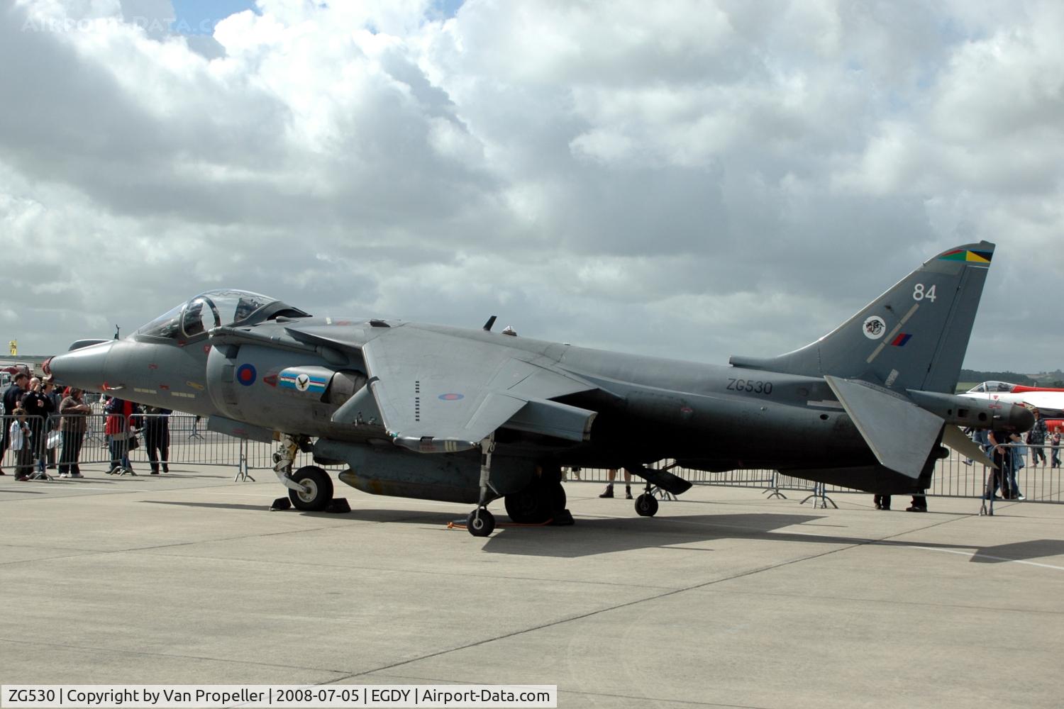 ZG530, 1991 British Aerospace Harrier GR.9 C/N P84, RAF Harrier GR.9 at RNAS Yeovilton Air Day 2008