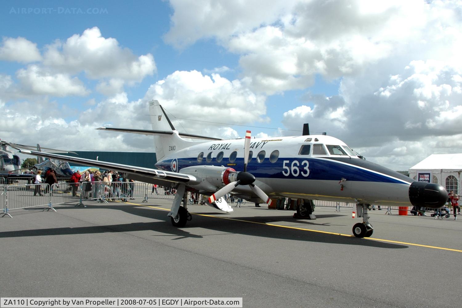 ZA110, 1971 Scottish Aviation HP-137 Jetstream T.2 C/N 248, Fleet Air Arm Jetstream T.2 at RNAS Yeovilton Air Day 2008
