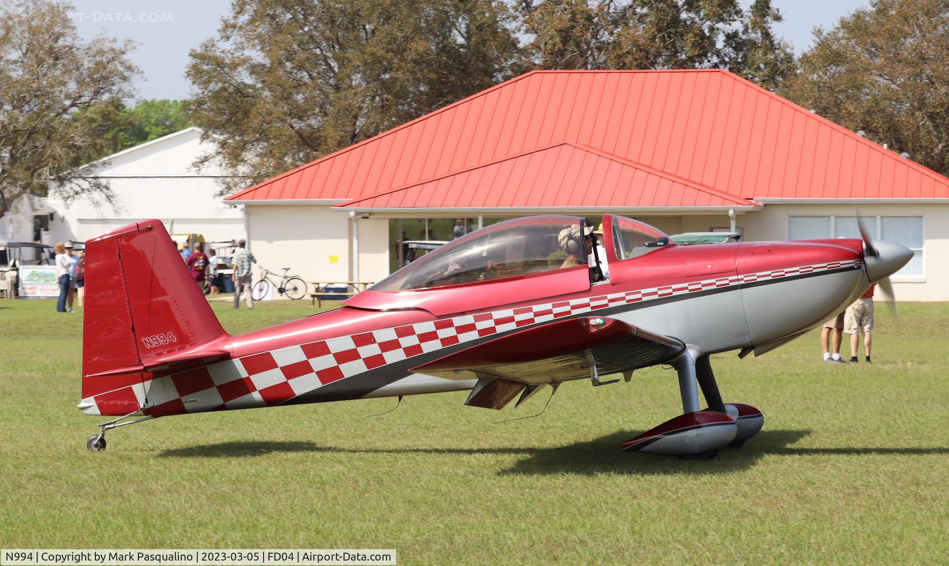 N994, 2008 Vans RV-8 C/N 81546, Vans RV-8