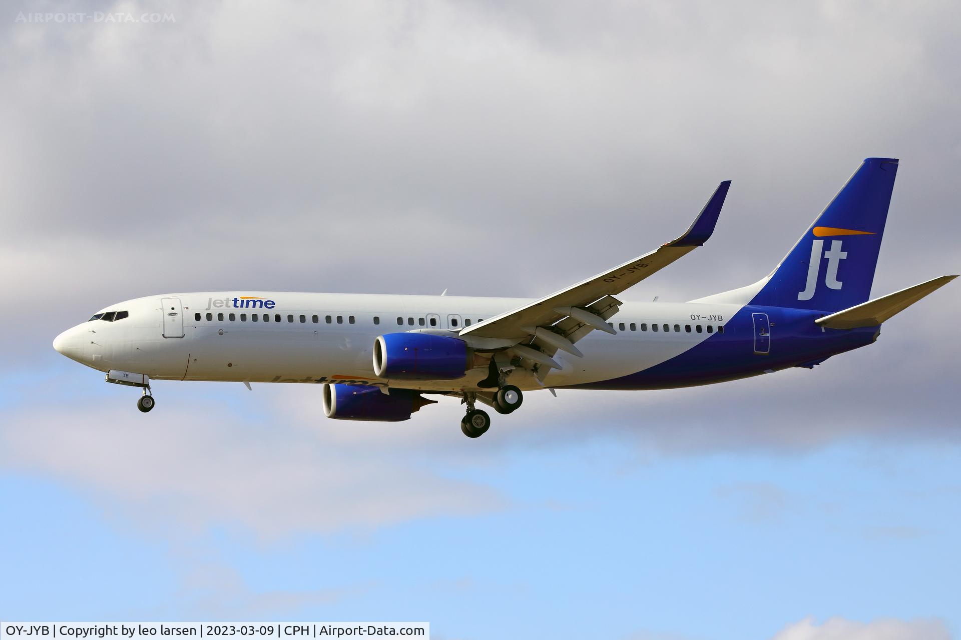 OY-JYB, 2012 Boeing 737-8KN C/N 40254, Copenhagen 9.3.2023 on delivery flight.