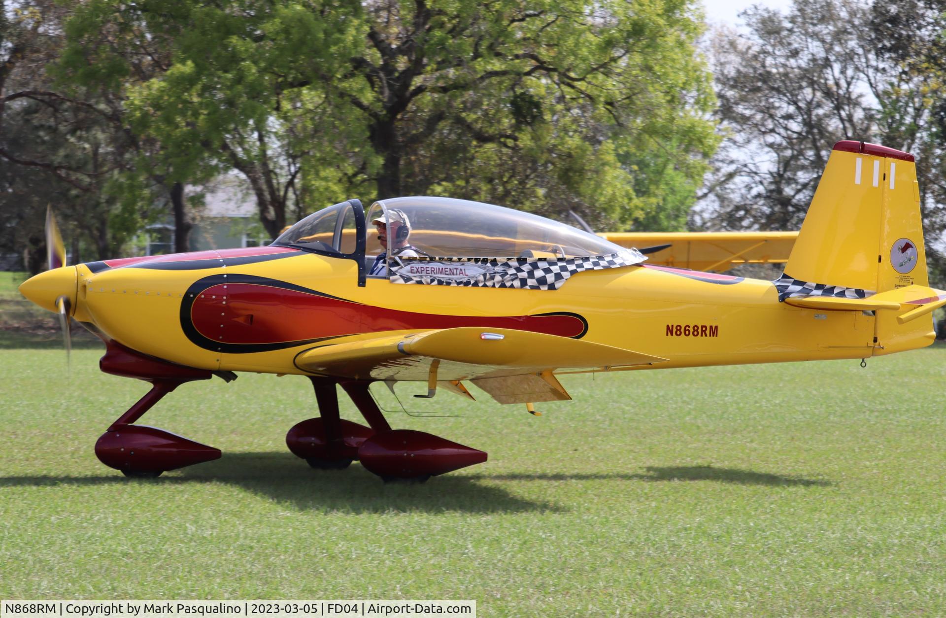 N868RM, 2012 Vans RV-8A C/N 81347, Vans RV-8A