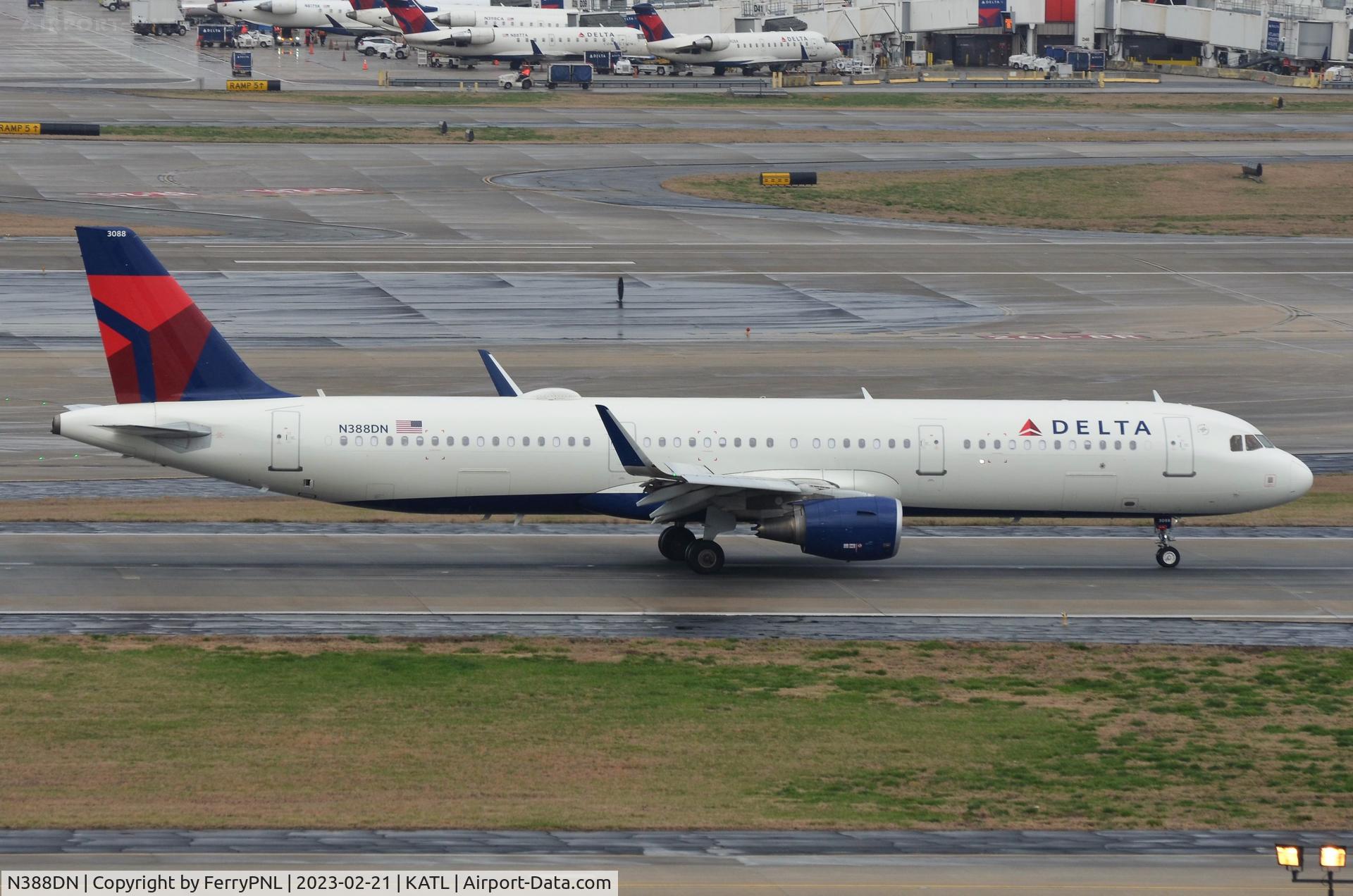 N388DN, 2019 Airbus A321-211 C/N 9043, Arrival of Delta A321