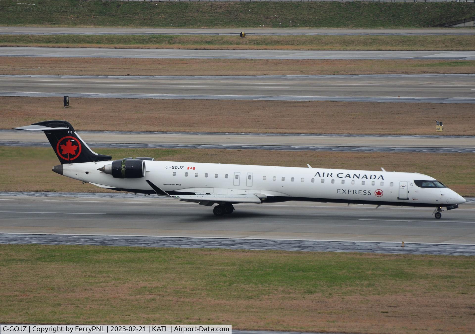 C-GOJZ, 2005 Canadair CRJ-705ER (CL-600-2D15) Regional Jet C/N 15053, Air Canada CL900 landing