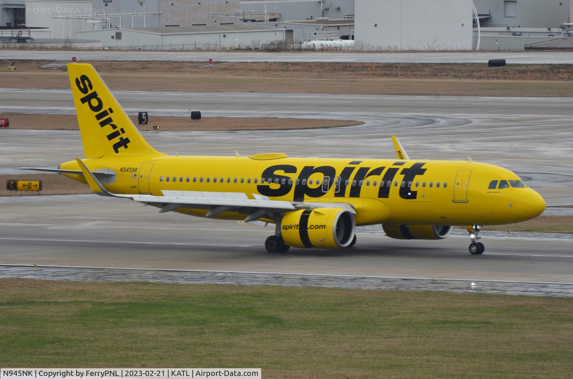 N945NK, 2021 Airbus A320-271N C/N 10594, Arrival of Spirit A320N