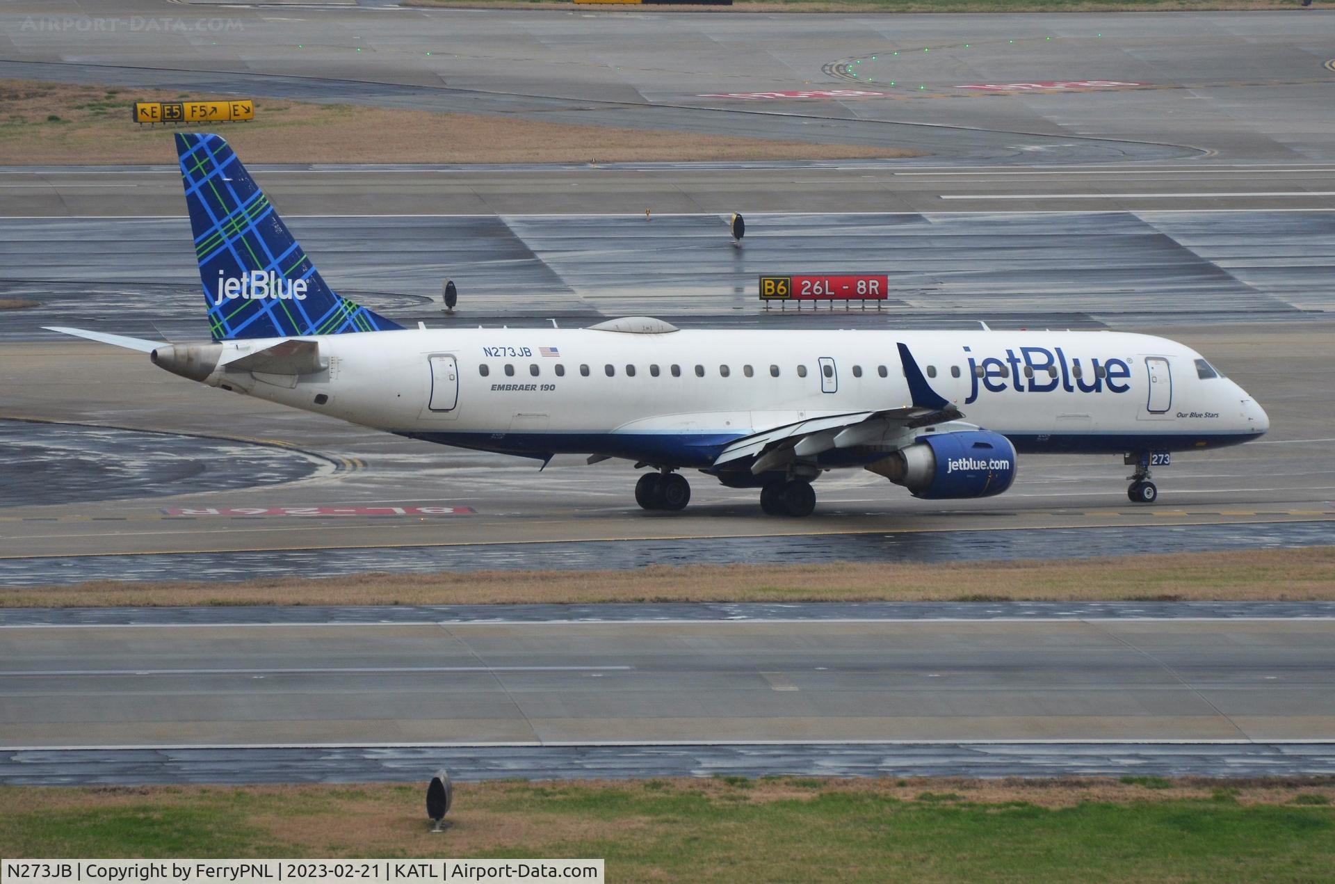 N273JB, 2007 Embraer ERJ-190-100 IGW 190AR C/N 19000073, Arrival of JetBlue ERJ190