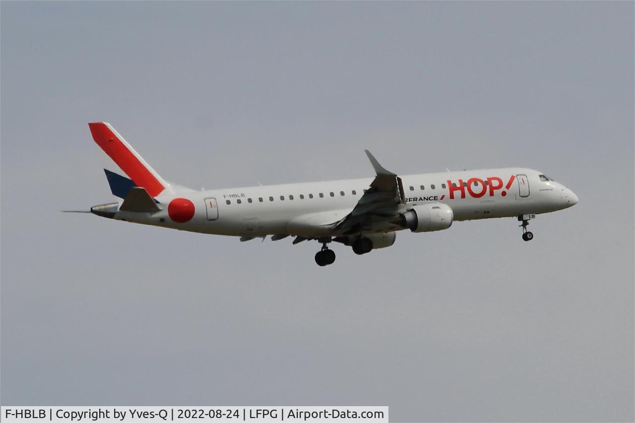 F-HBLB, 2007 Embraer 190LR (ERJ-190-100LR) C/N 19000060, Embraer 190LR, On final rwy 09L, Roissy Charles De Gaulle airport (LFPG-CDG)