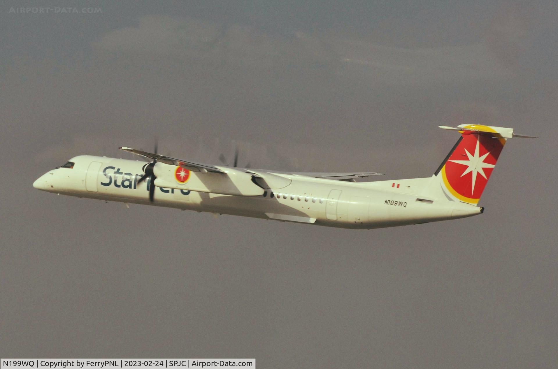 N199WQ, 2008 Bombardier DHC-8-402 Dash 8 C/N 4199, Star Peru DHC8 taking-off