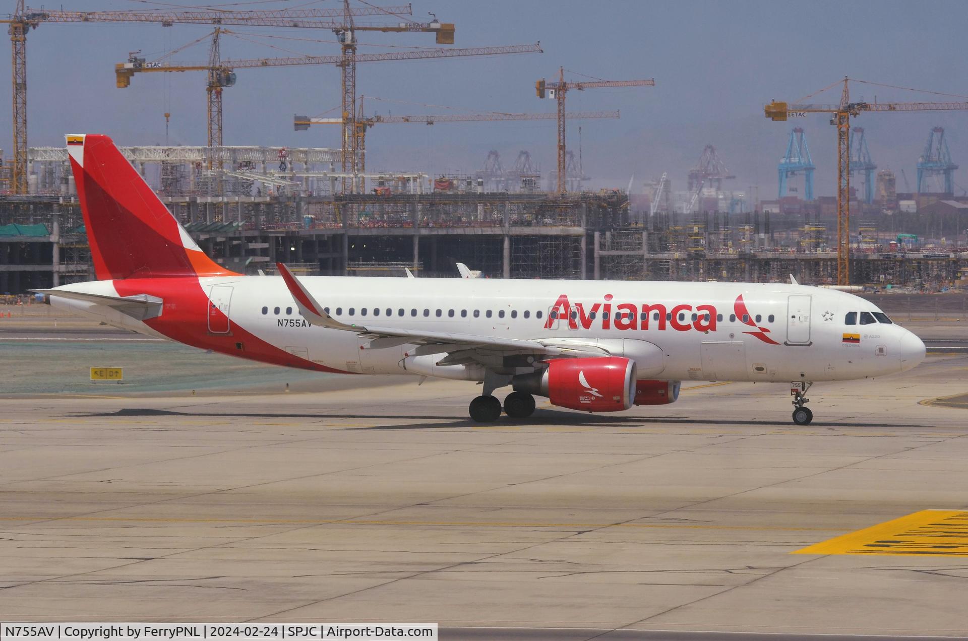 N755AV, 2016 Airbus A320-214 C/N 7437, Avianca A320 departing Lima