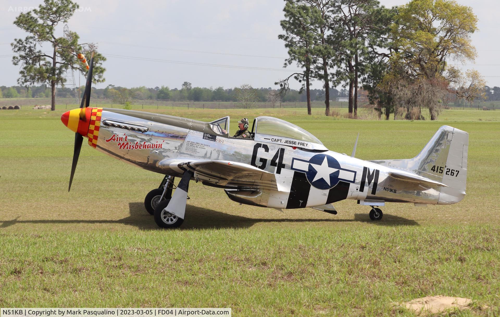 N51KB, 1961 North American F-51D Mustang C/N 44-74009, North American P-51D