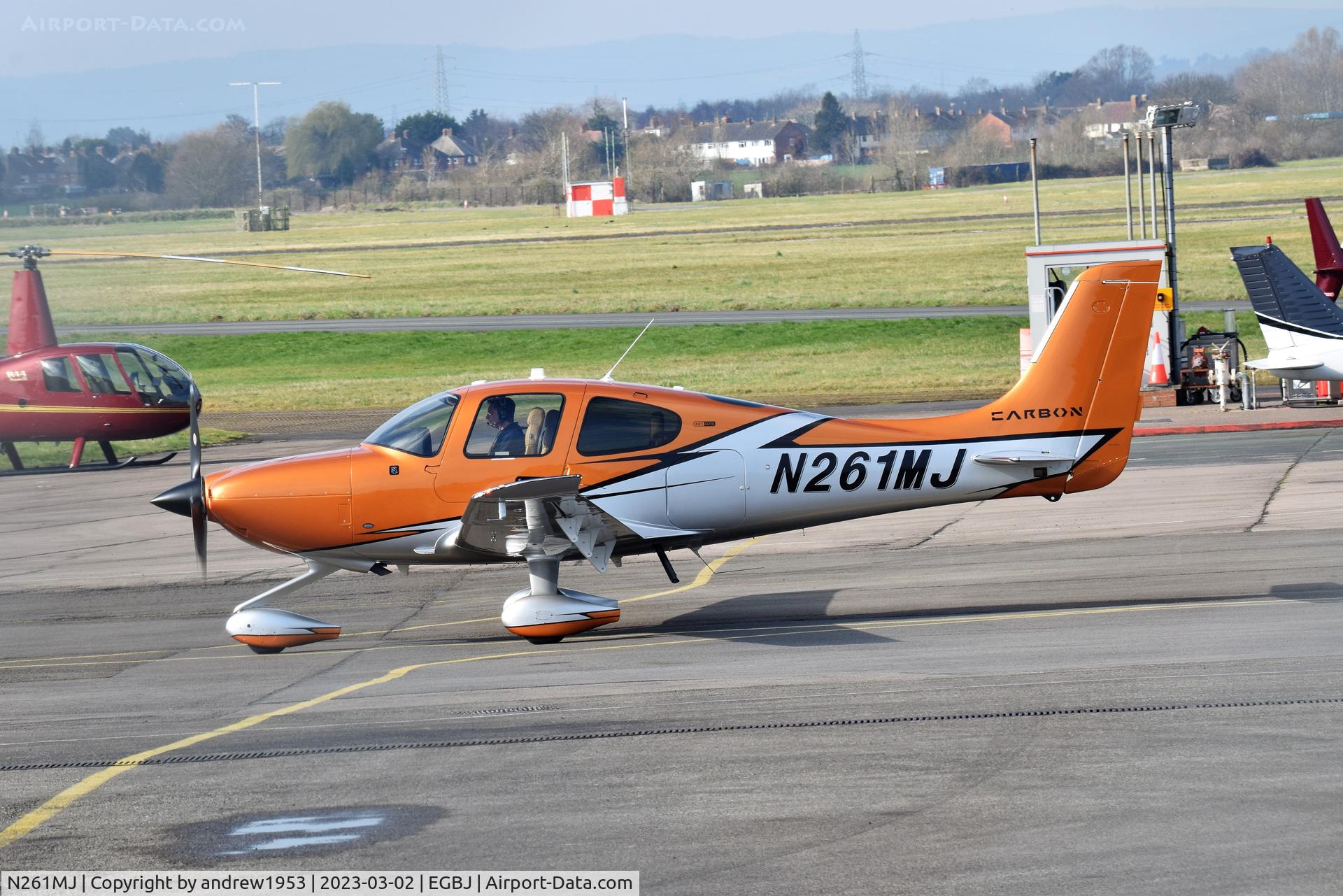N261MJ, 2022 Cirrus SR22T C/N 8597, N261MJ at Gloucestershire Airport.