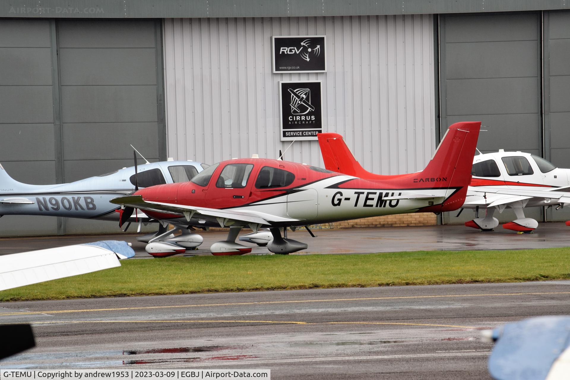 G-TEMU, 2022 Cirrus SR22T C/N 8708, G-TEMU at Gloucestershire Airport.