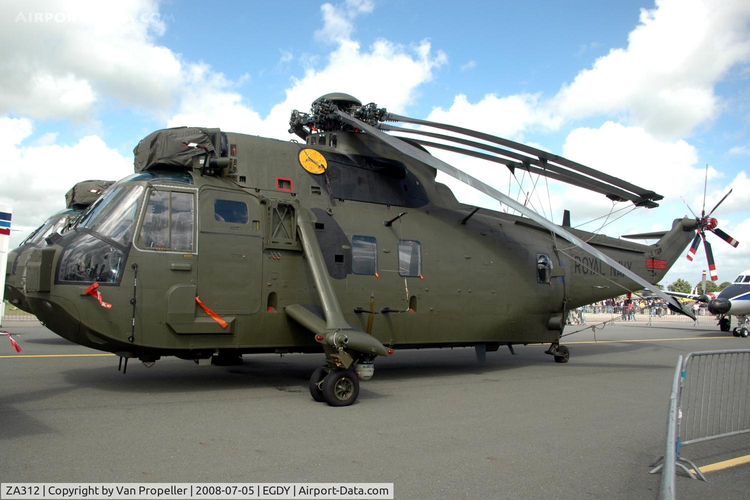 ZA312, 1981 Westland Sea King HC.4 C/N 916, Fleet Air Arm Westland Sea King HC.4 helicopter at RNAS Yeovilton Air Day 2008