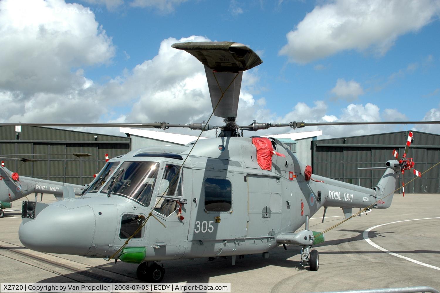 XZ720, 1980 Westland Lynx HAS.3SGM C/N 166, Fleet Air Arm Westland Lynx HAS.3SGM helicopter at RNAS Yeovilton Air Day 2008