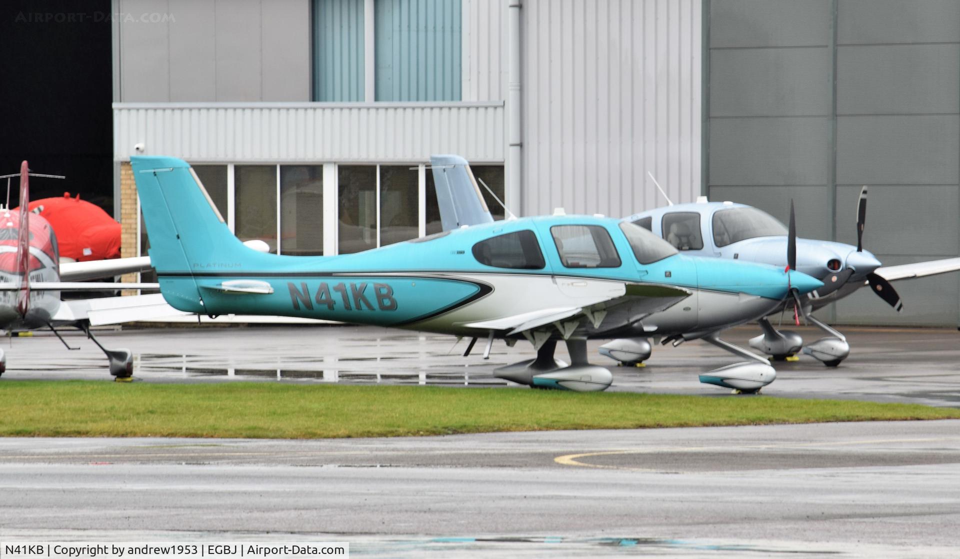 N41KB, 2022 Cirrus SR22 C/N 8813, N41KB at Gloucestershire Airport.