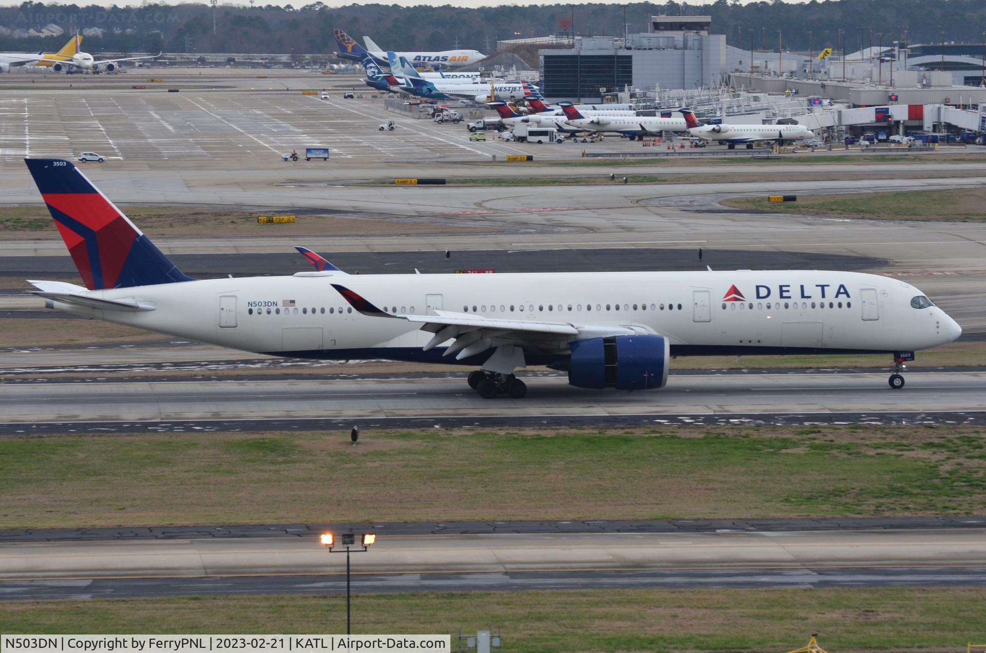 N503DN, 2017 Airbus A350-941 C/N 0149, Arrival of Delta A359