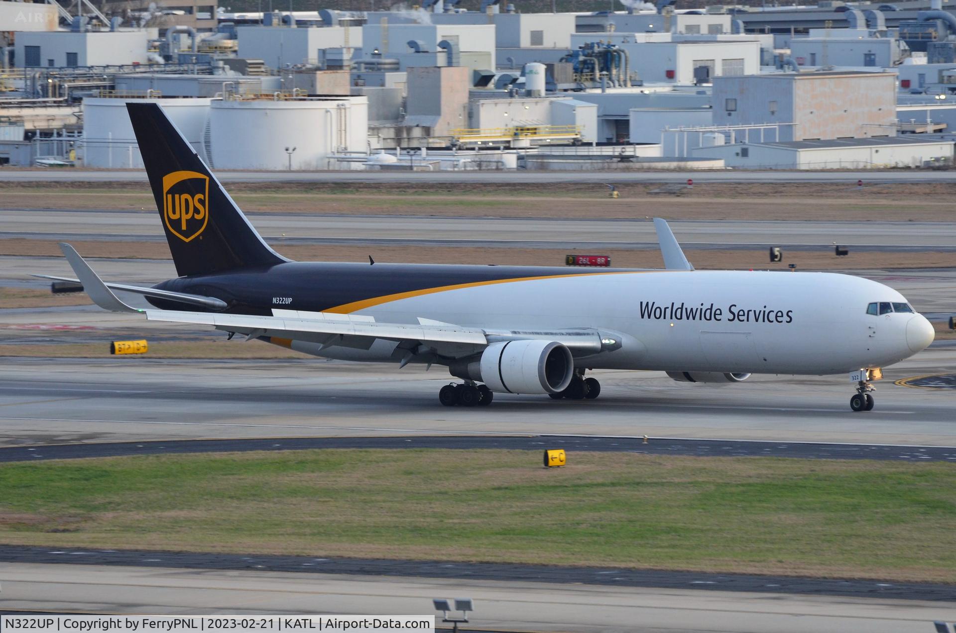 N322UP, 1997 Boeing 767-34AF C/N 27748, Arrival of UPS B763F