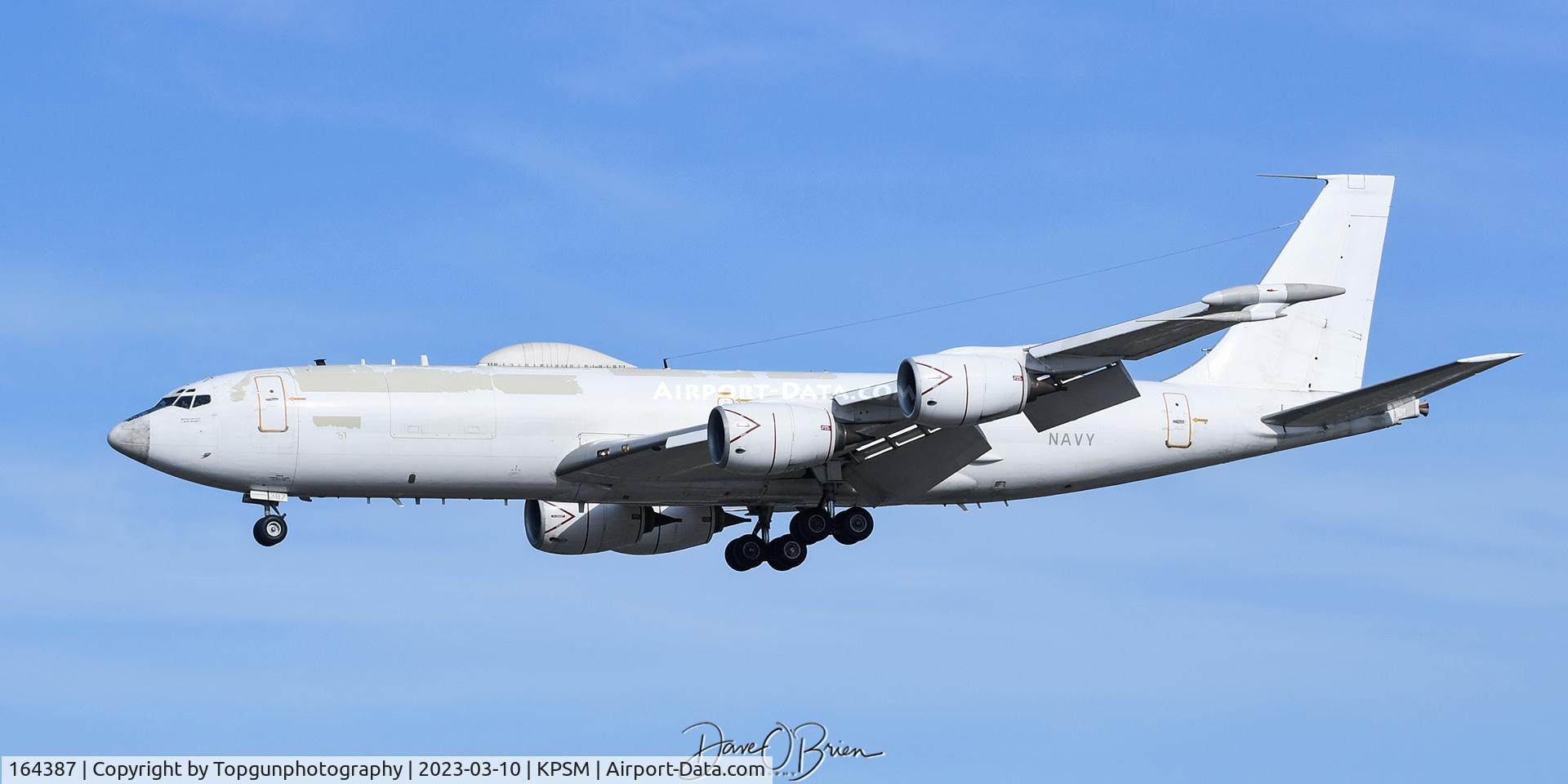 164387, 1990 Boeing E-6B Mercury C/N 24500, THORN55 out of PAX River comes up to work the pattern