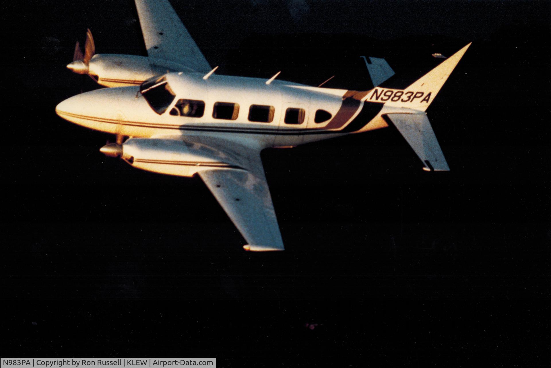 N983PA, , Aircraft was purchased from the State of Maine in 1983 after 14 years of service carrying Maine governors. New Mattituck engines were installed, fresh paint (my design), refurbished interior (Carl George from MVY), redesigned instrument panel with LORAN.