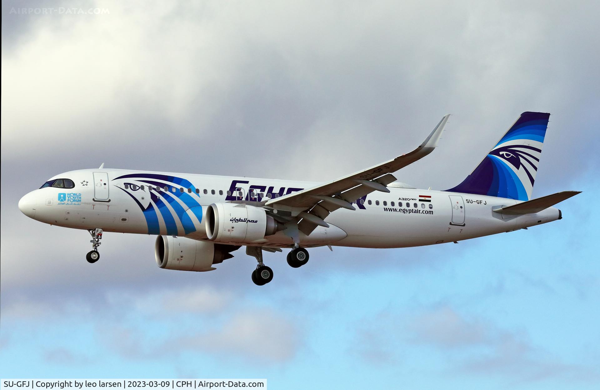 SU-GFJ, 2020 Airbus A320-251N C/N 9473, Copenhagen 9.3.2023