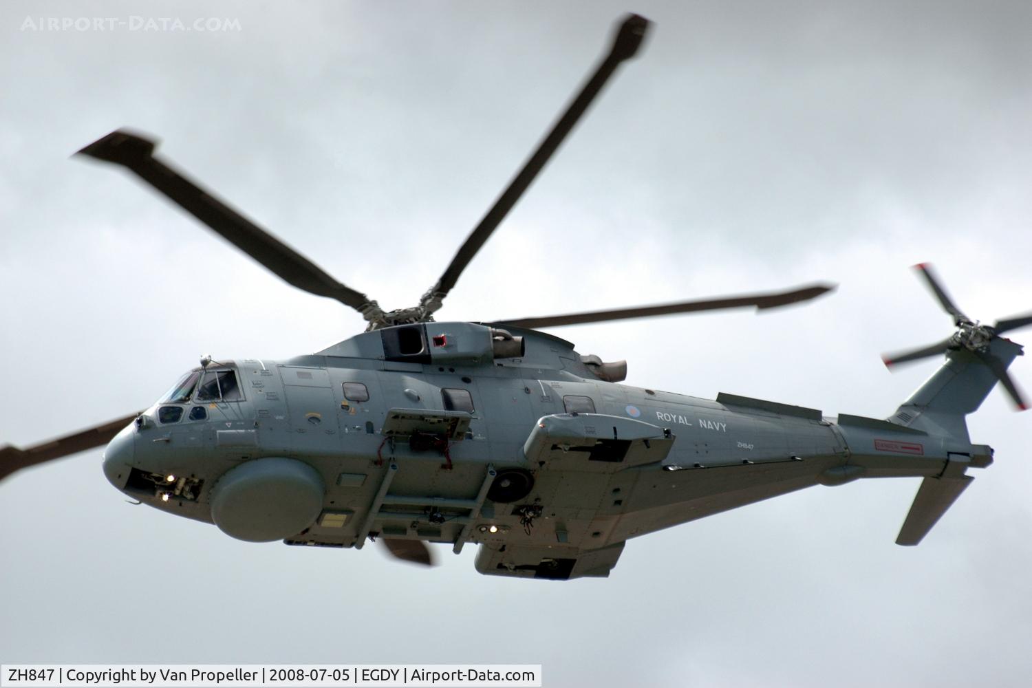 ZH847, 2003 Westland EH-101 Merlin HM1 (Mk111) C/N 50111/RN27, Fleet Air Arm Merlin HM.1 helicopter at RNAS Yeovilton Air Day 2008