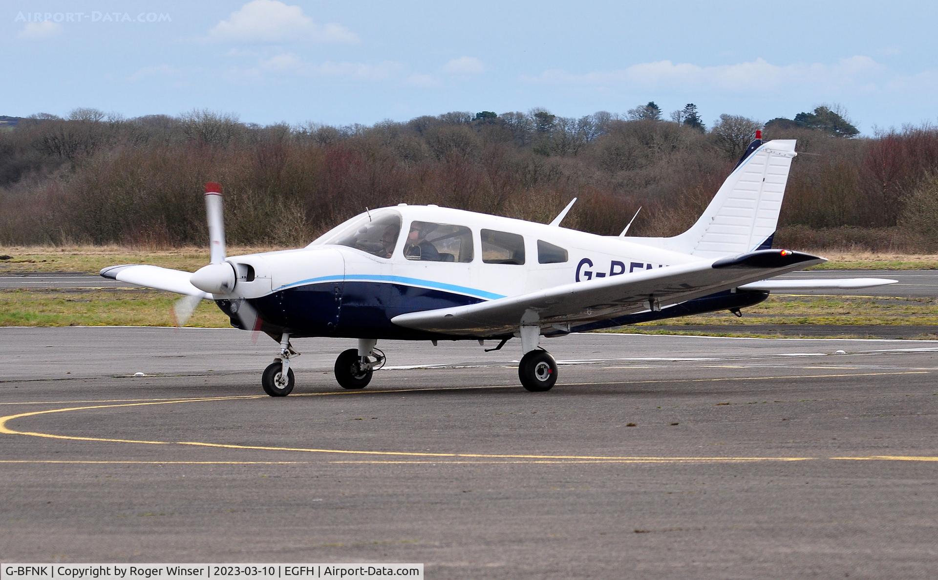 G-BFNK, 1977 Piper PA-28-161 Cherokee Warrior II C/N 28-7816282, Visiting aircraft operated by Parachuting Aircraft Ltd.