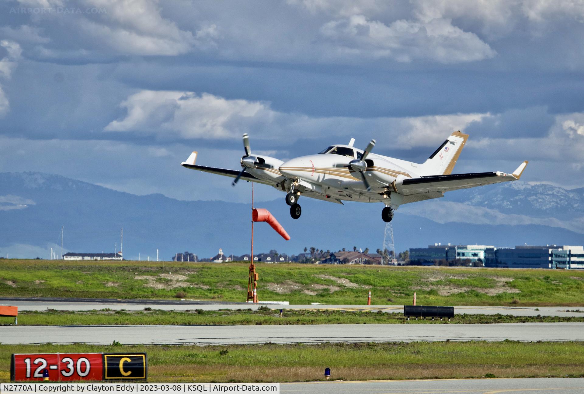 N2770A, 1979 Beech B-60 Duke Duke C/N P-492, San Carlos Airport in California 2023.