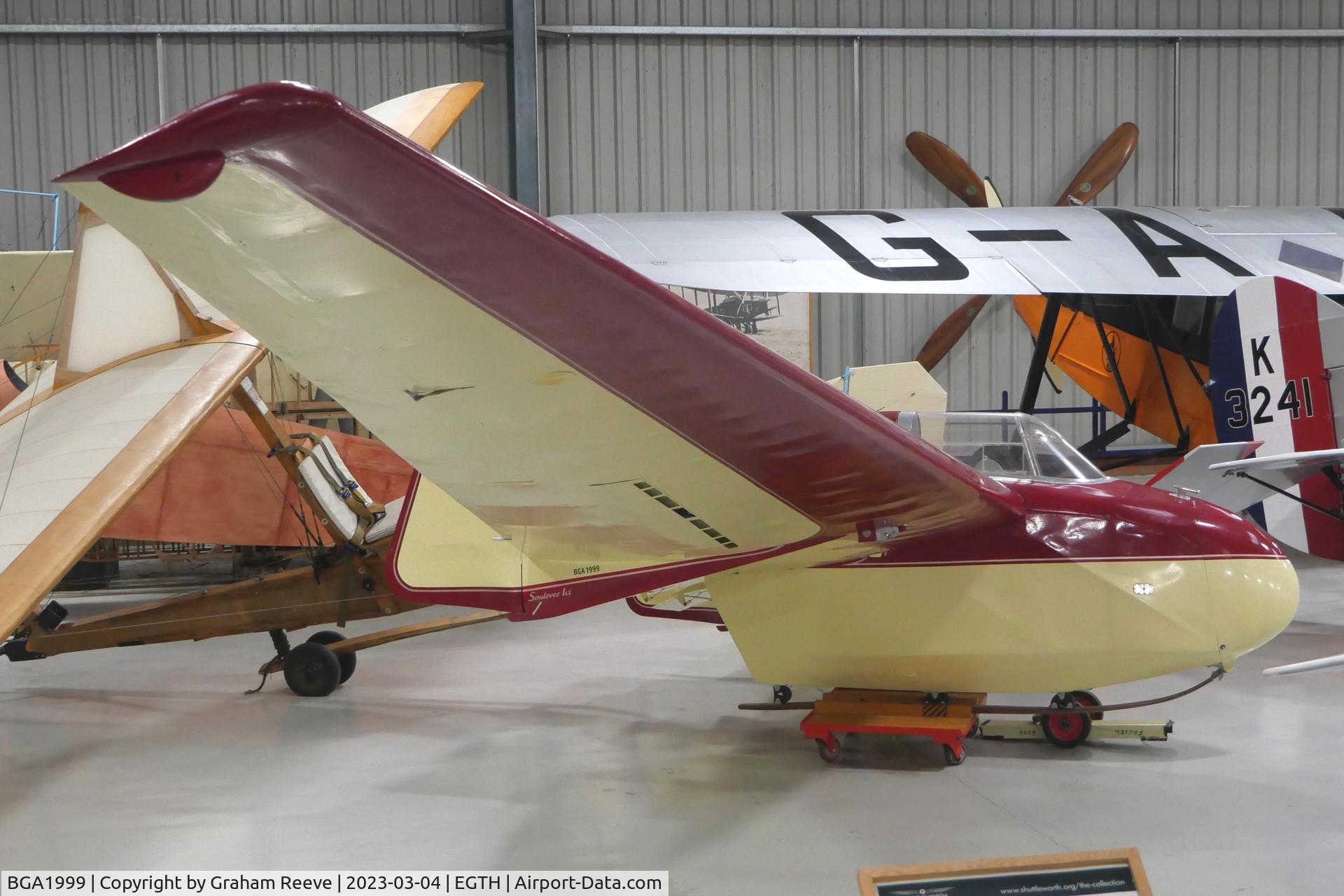 BGA1999, 1955 Fauvel AV-36 C/N 133, On display at the Shuttleworth Collection, Old Warden.