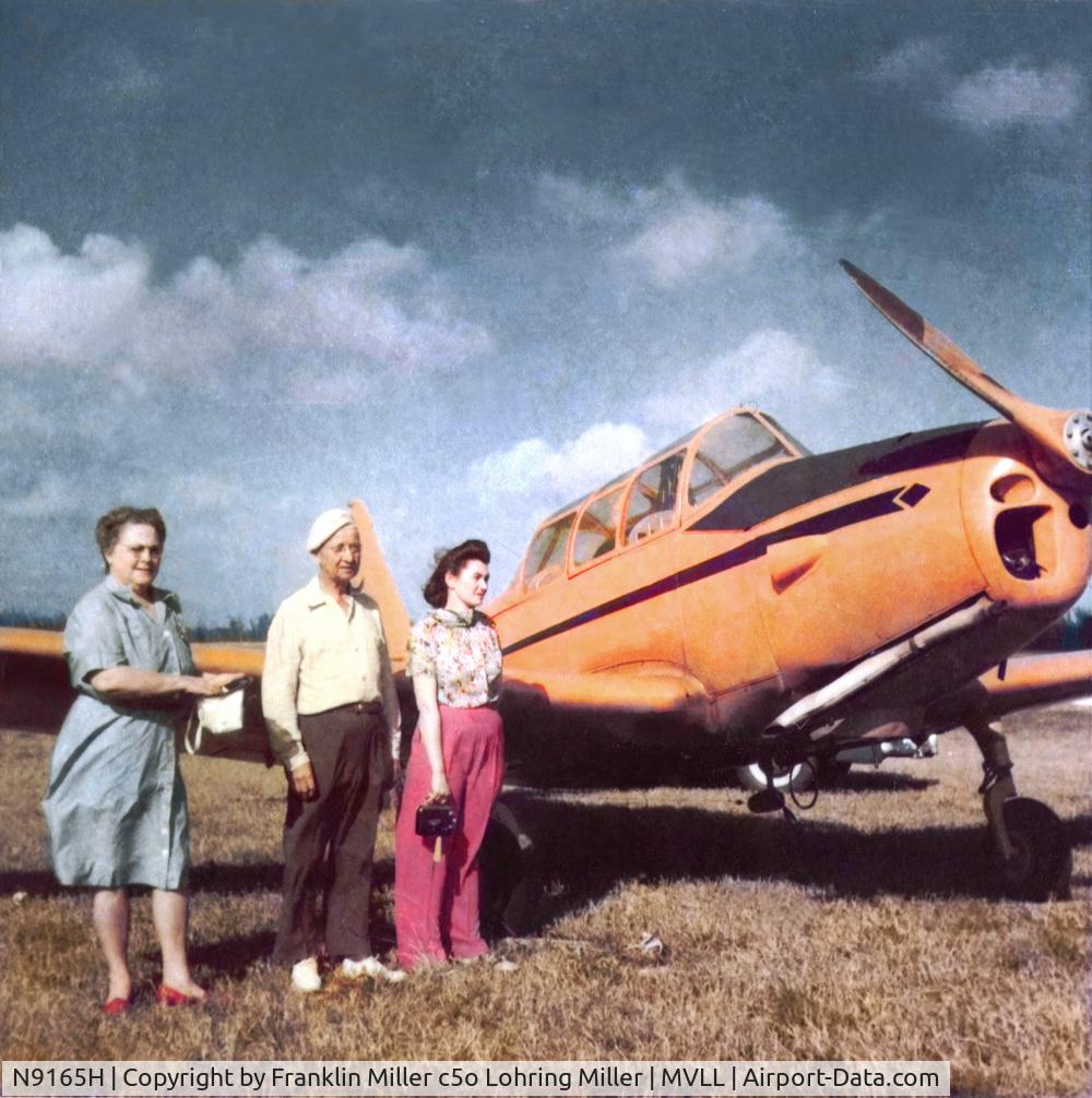 N9165H, 1943 Fairchild M-62A-3 Cornell II C/N T43-4459, My fathe r, Franklin Miller's PT 26 with his mother, father, and wife in around 1945 or 1946. Taken at the Meadville, PA airport
