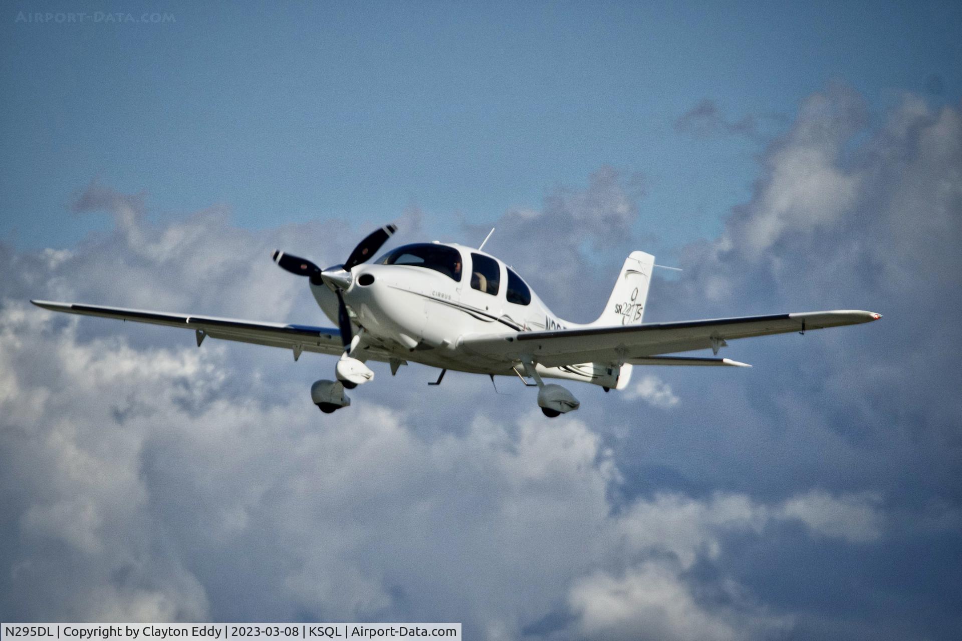 N295DL, 2007 Cirrus SR22 C/N 2335, San Carlos Airport in California 2023.