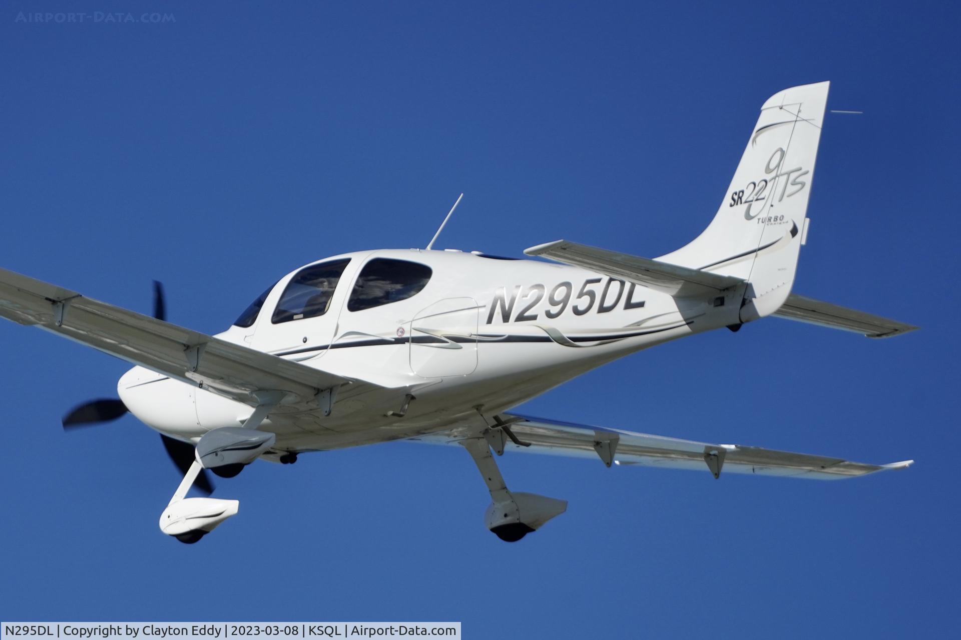 N295DL, 2007 Cirrus SR22 C/N 2335, San Carlos Airport in California 2023.