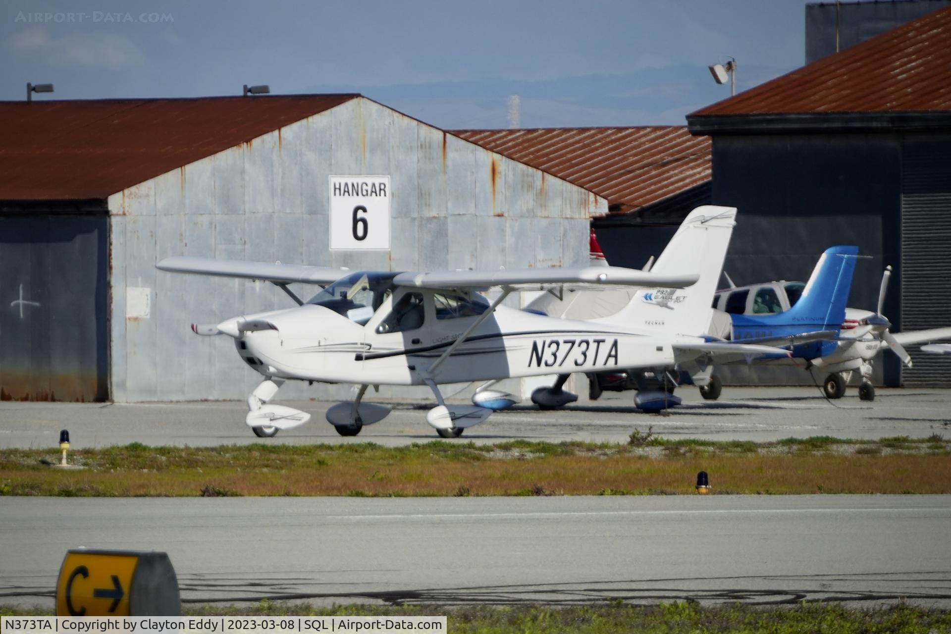 N373TA, Tecnam P-92 Eaglet C/N 1317, San Carlos Airport in California 2023.