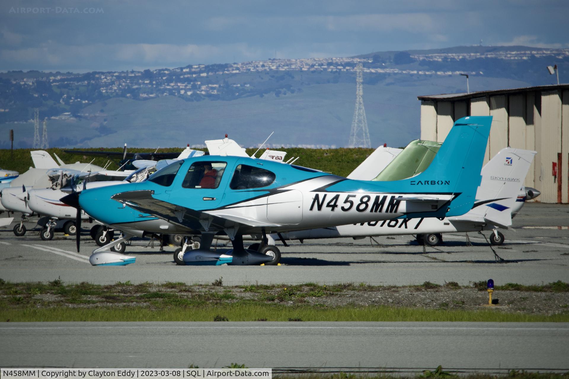 N458MM, 2020 Cirrus SR20 C/N 2560, San Carlos Airport in California 2023.