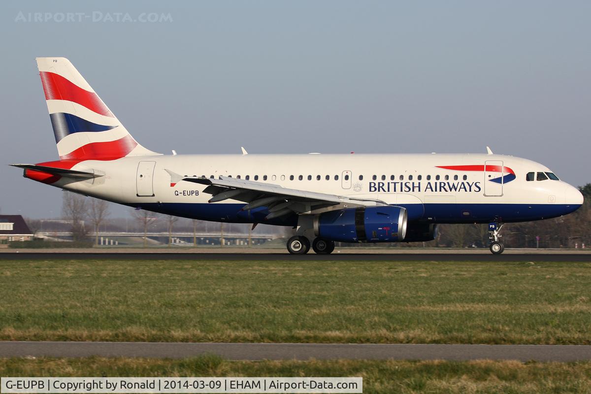 G-EUPB, 1999 Airbus A319-131 C/N 1115, at spl