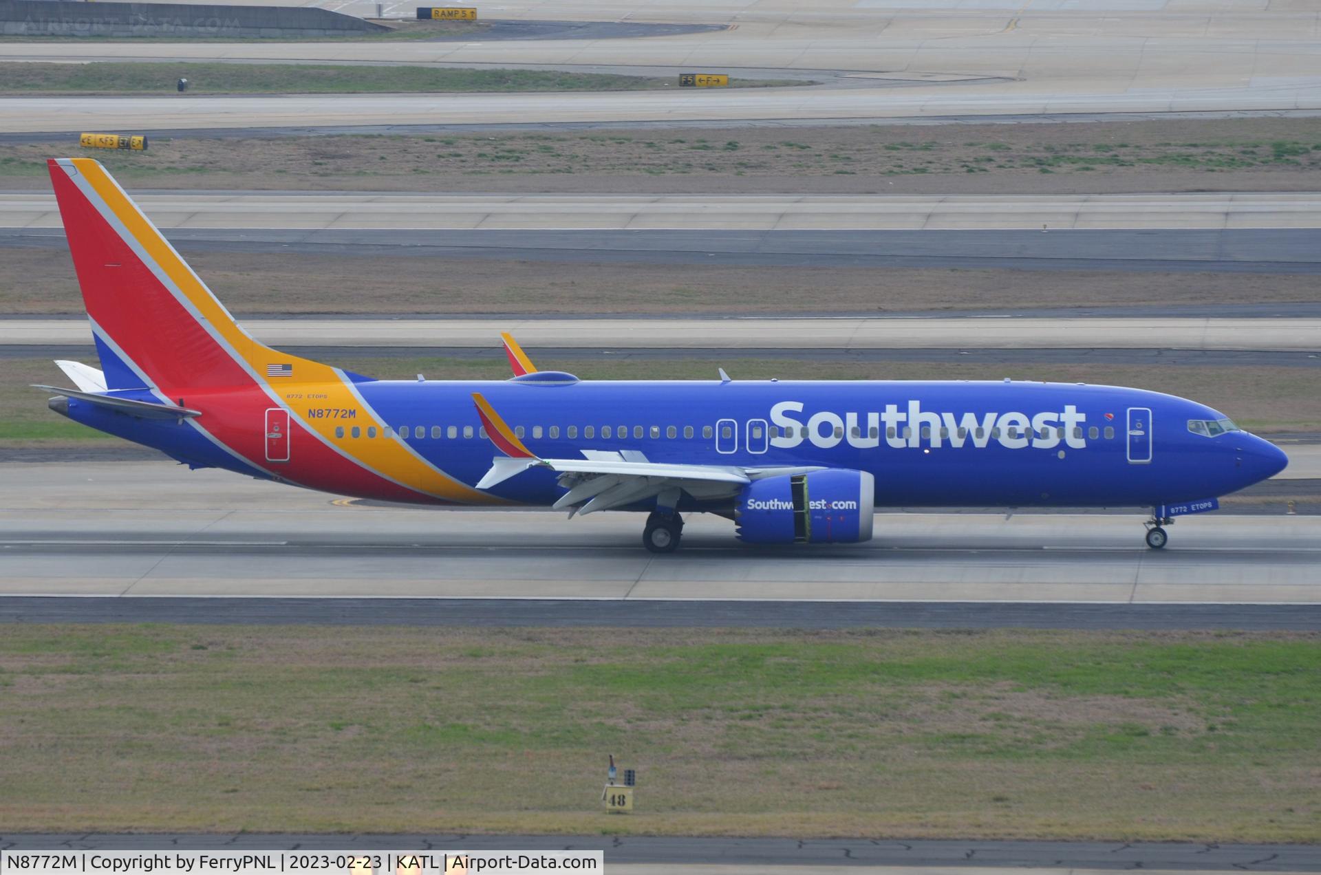 N8772M, 2022 Boeing 737 MAX 8 C/N 67515, Southwest B738 Max 8