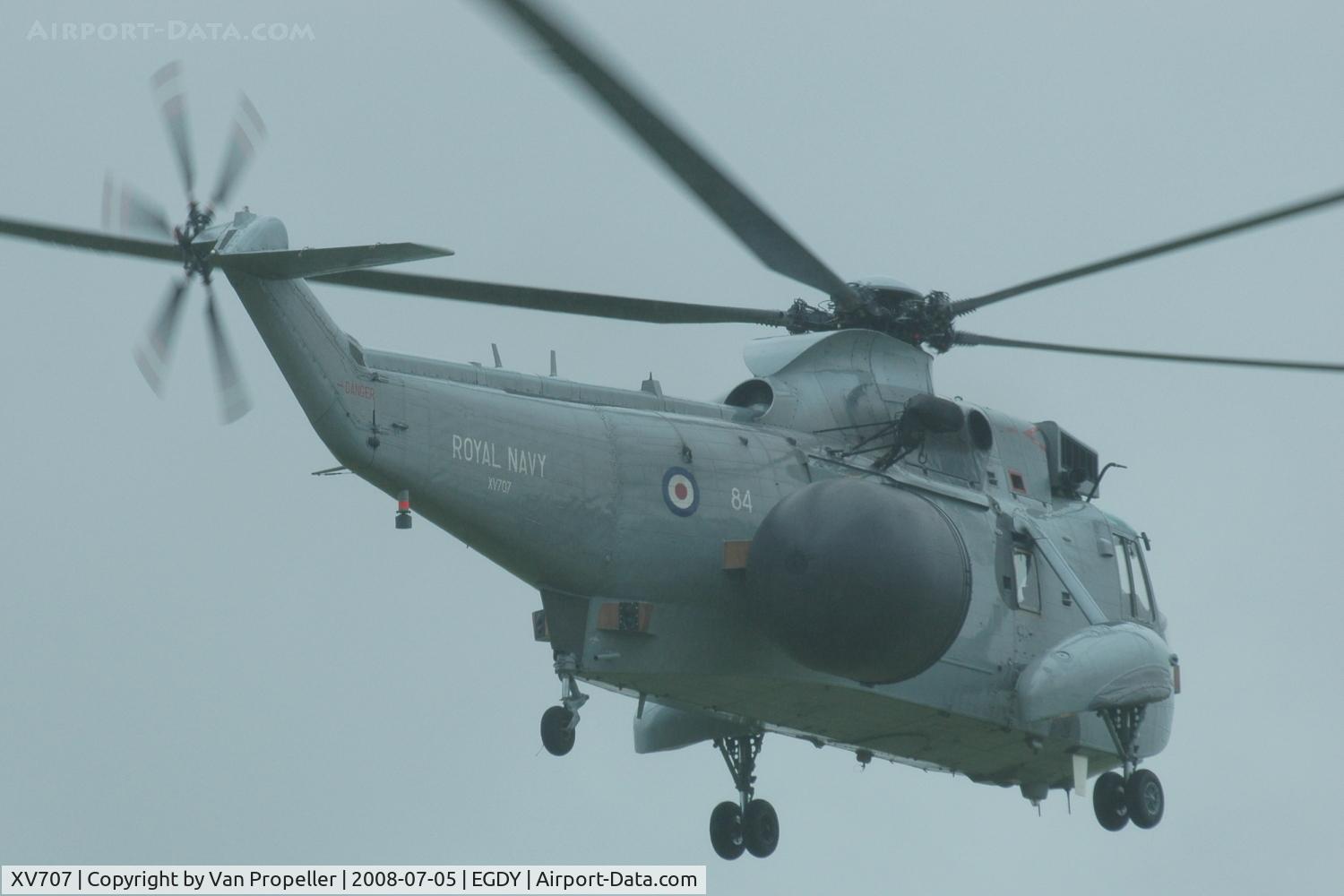 XV707, 1971 Westland Sea King ASaC.7 C/N WA678, Fleet Air Arm Westland Sea King ASaC.7 AEW-helicopter at RNAS Yeovilton Air Day 2008