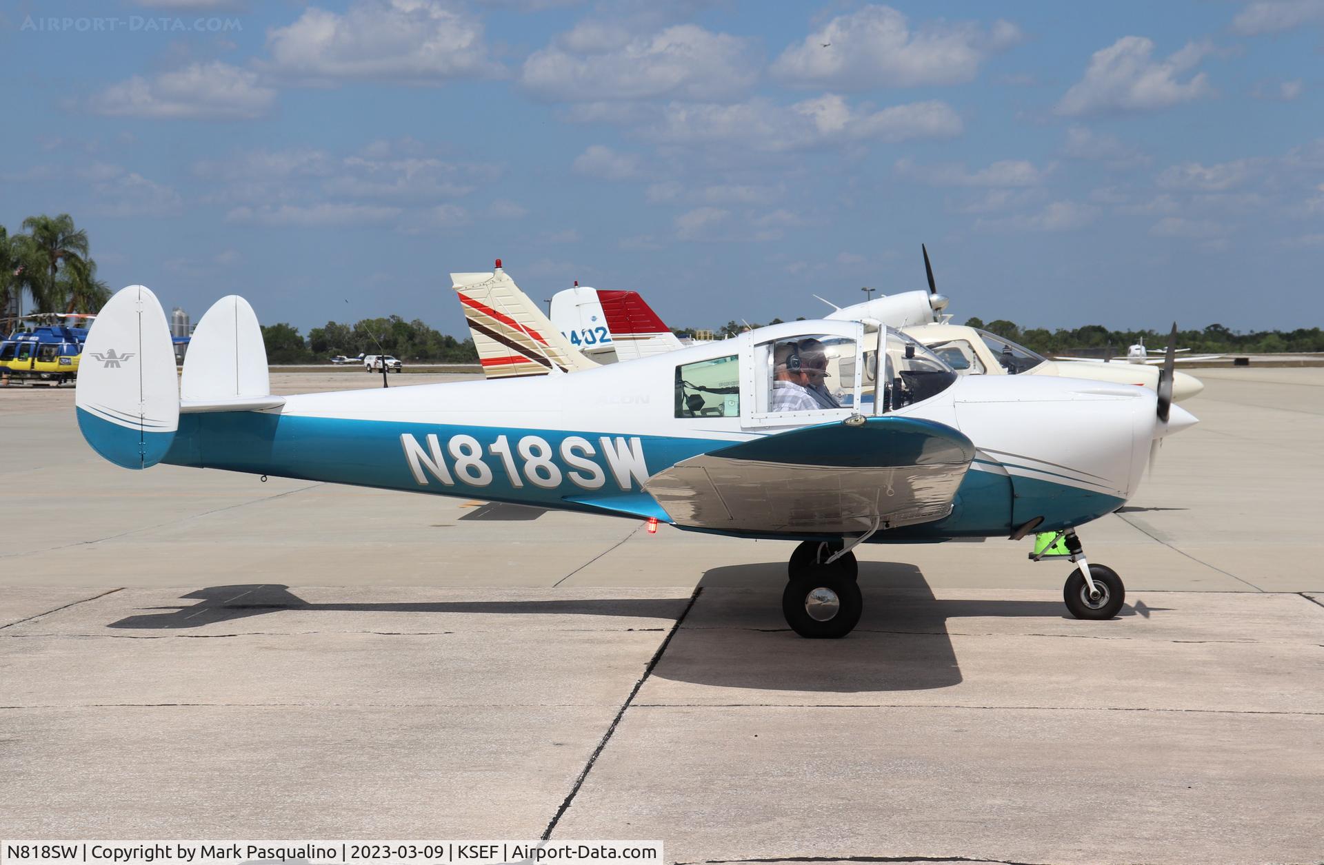 N818SW, 1968 Alon A-2A Aircoupe C/N B-279, Alon A-2A