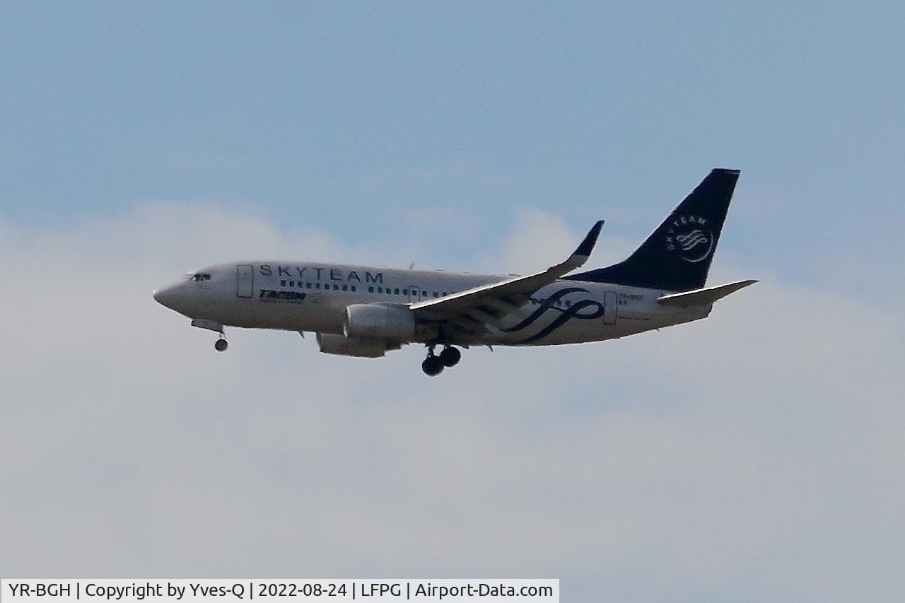 YR-BGH, 2003 Boeing 737-78J C/N 28438, Boeing 737-78J, On final rwy 08R, Roissy Charles De Gaulle airport (LFPG-CDG)